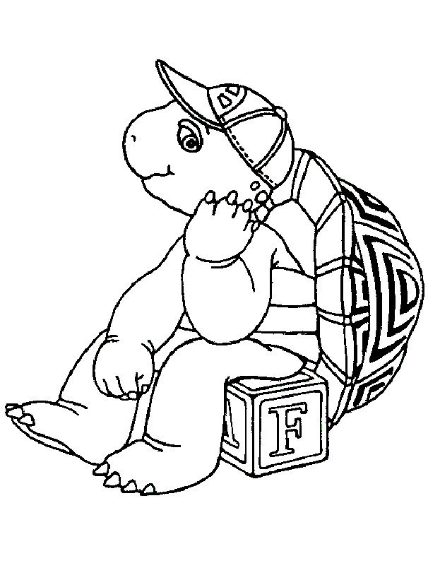 Coloriage de Franklin la tortue à imprimer