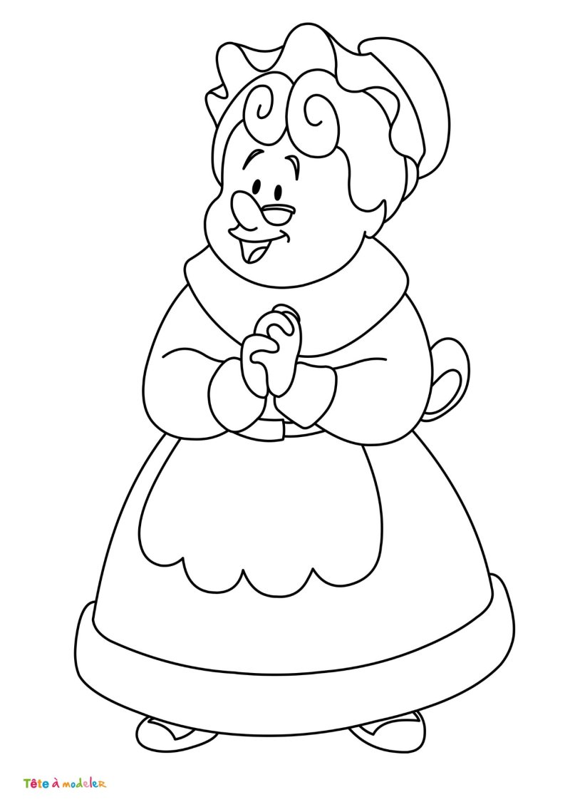 Coloriage de Grand-Mère Noël