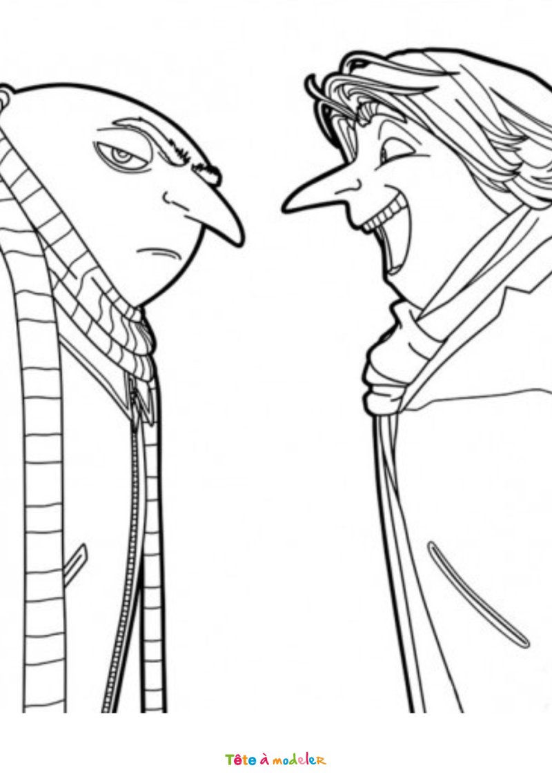 Coloriage de Gru et la mère Gru
