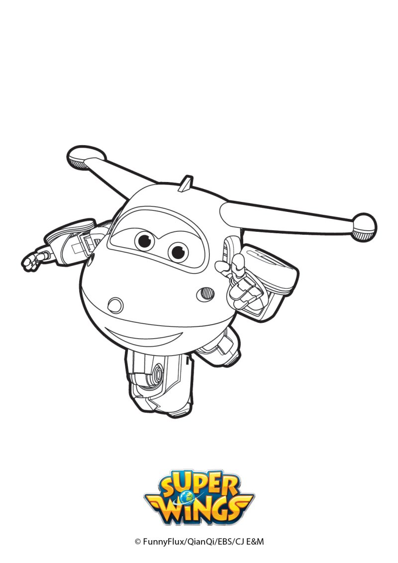 Coloriage de Jett - Super Wings