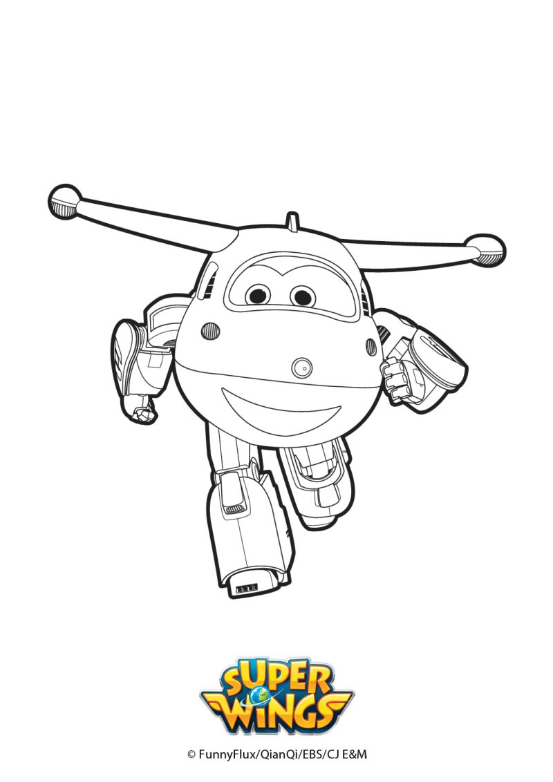 Coloriage de Jett - Super Wings