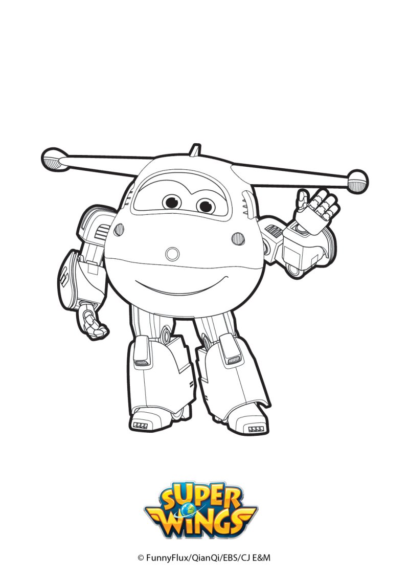 Coloriage de Jett - Super Wings