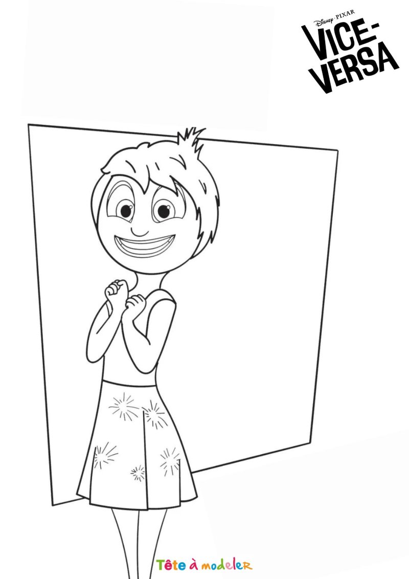 Coloriage de Joie facile
