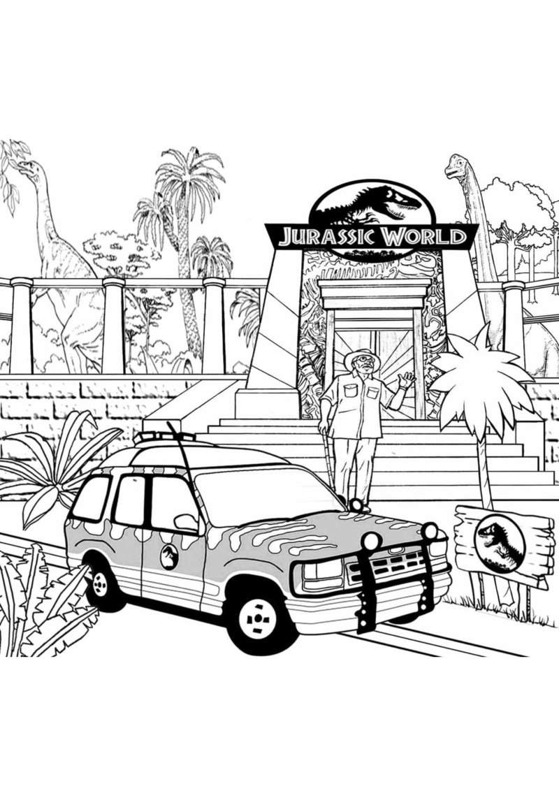 Coloriage de Jurassic World officiel