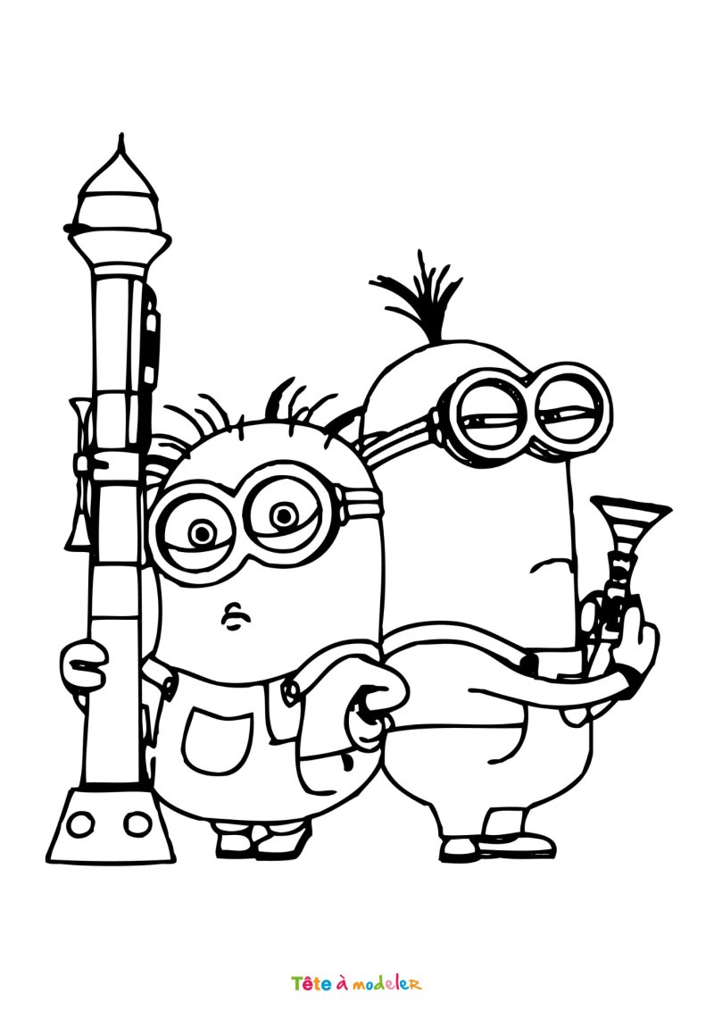 Coloriage de Kevin et Dave