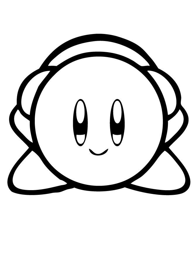 Coloriage de Kirby facile