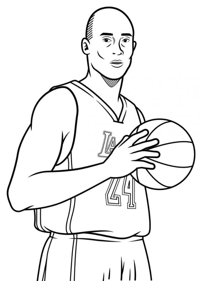 Coloriage de Kobe Bryant