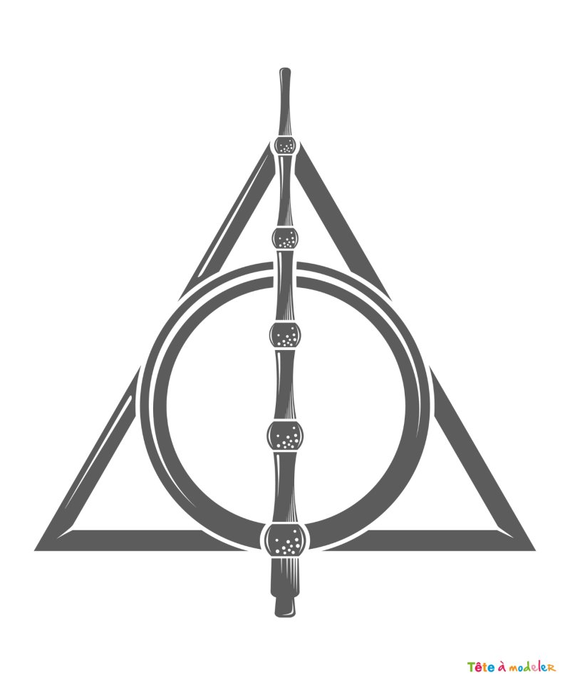 Coloriage de la baguette magique d'Harry Potter