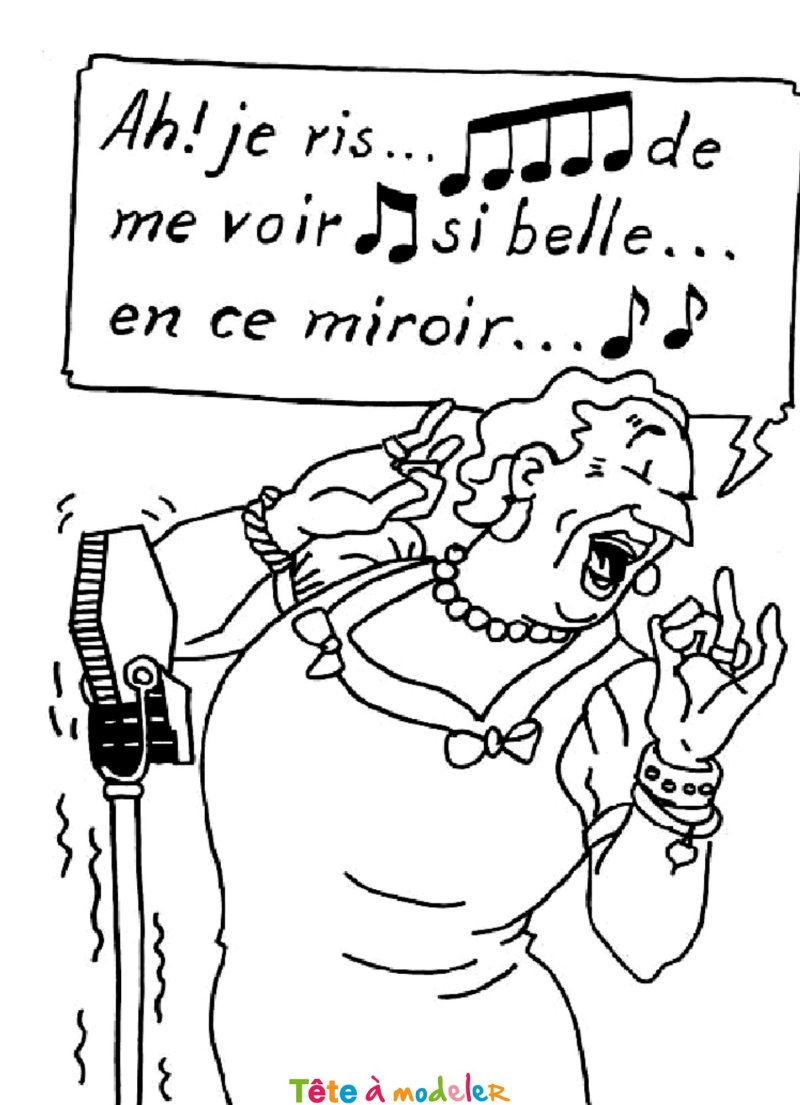 Coloriage de la Castafiore de Tintin