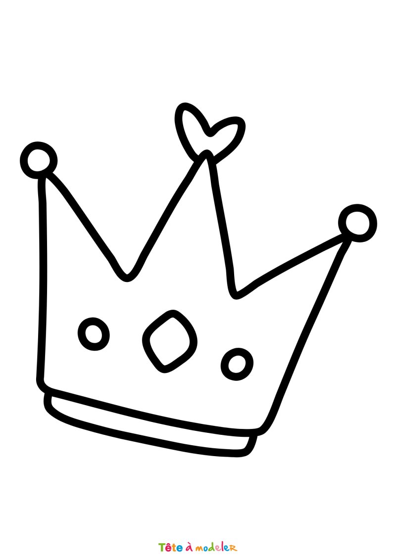 Coloriage couronne amusante