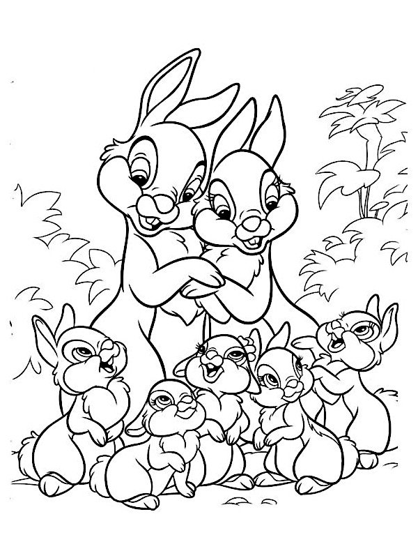 Coloriage de la famille de panpan