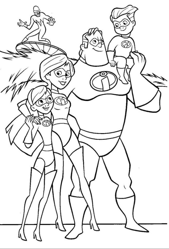Coloriage de la famille indestructible