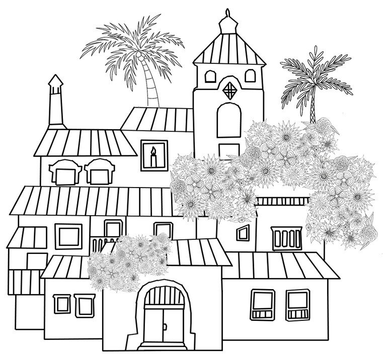 Coloriage de la maison d'Encanto