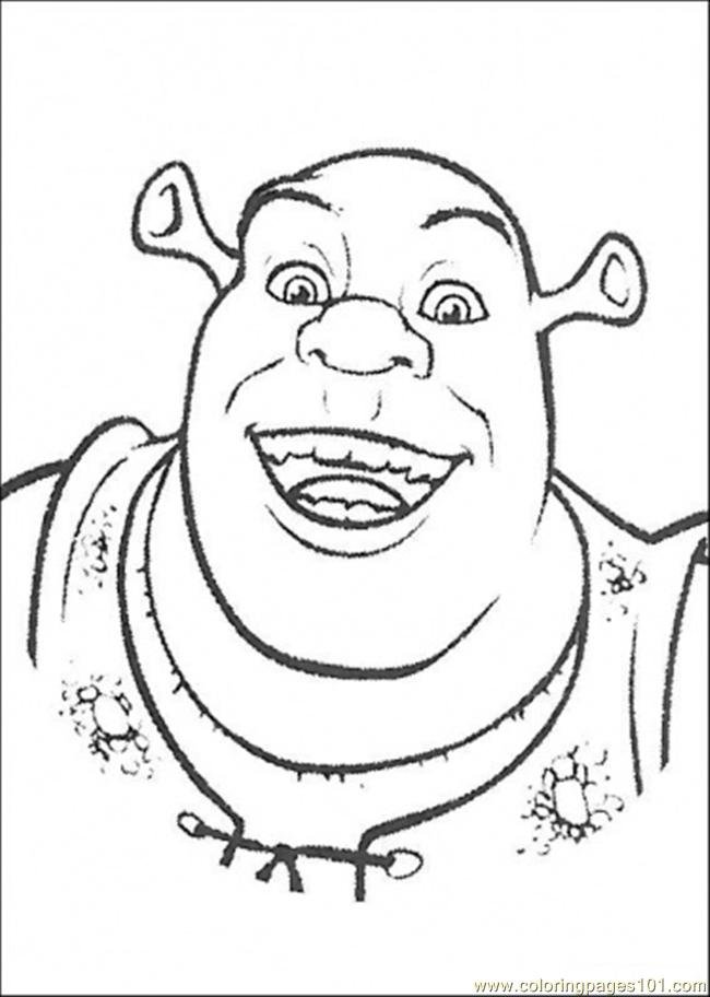 Coloriage de la tête de Shrek 