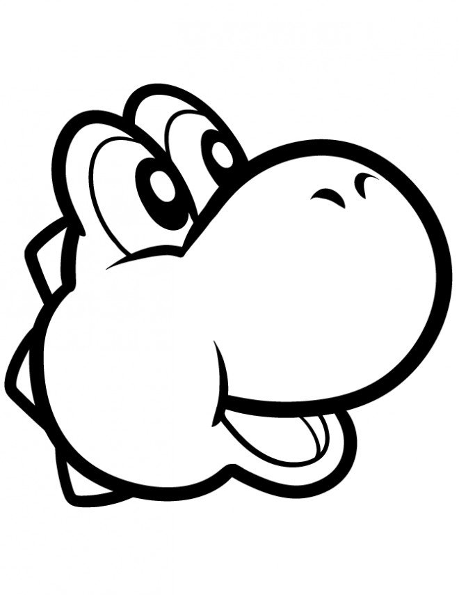 Coloriage de la tête de Yoshi