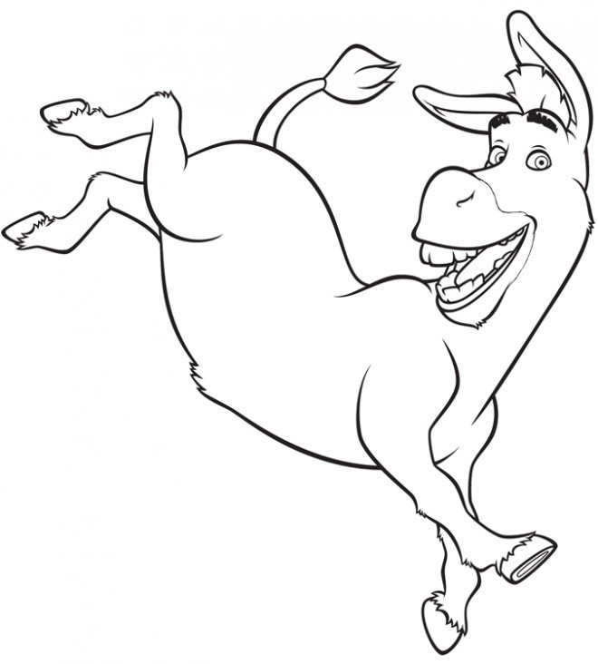 Coloriage de l'Âne de Shrek 