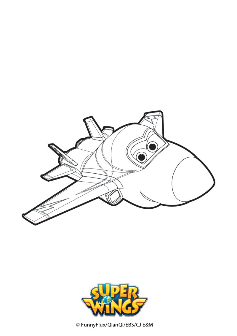 Coloriage de l'avion Jérôme