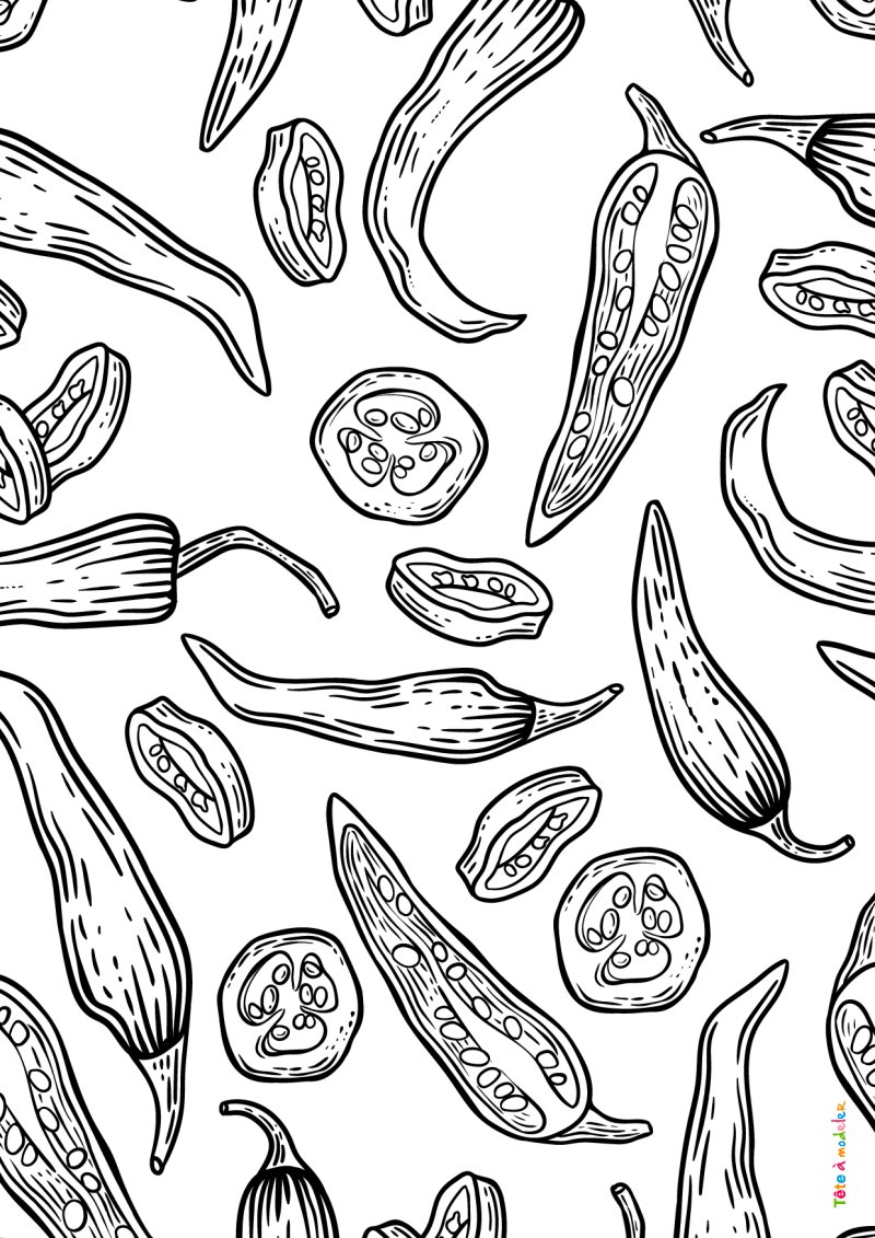 Coloriage de légumes #01