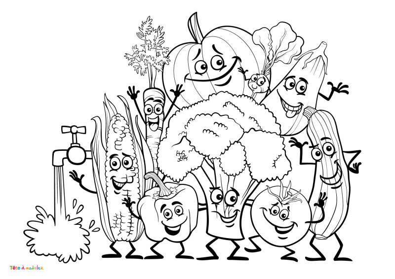 Coloriage de légumes #02