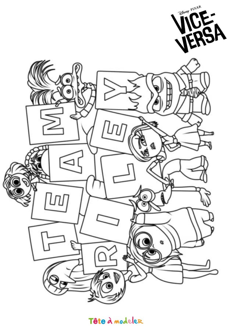 Coloriage de l'équipe Riley