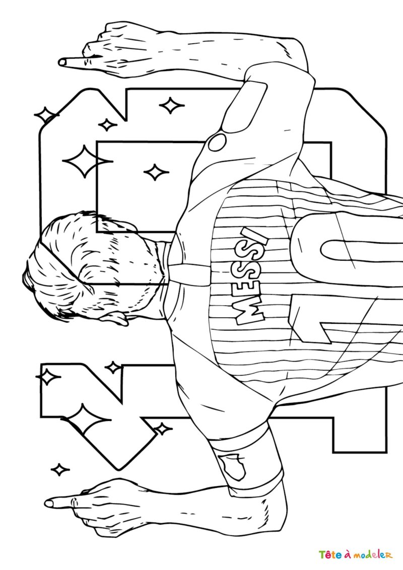 Coloriage de l'argentin Messi
