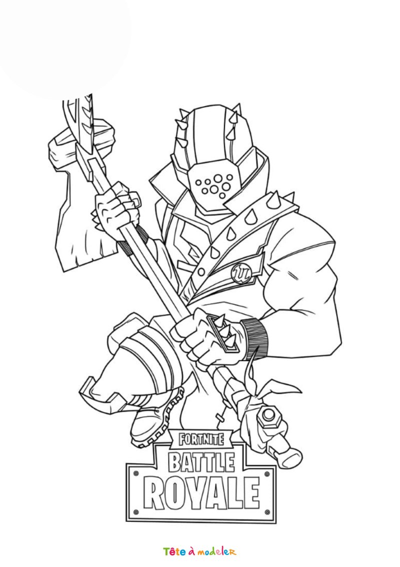 Coloriage de Lord Rust de Fortnite