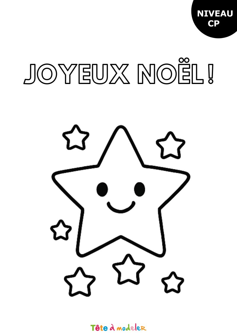 Coloriage de l'étoile de Noël