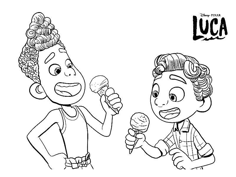 Coloriage de Luca et Alberto