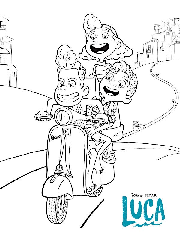Coloriage de Luca facile
