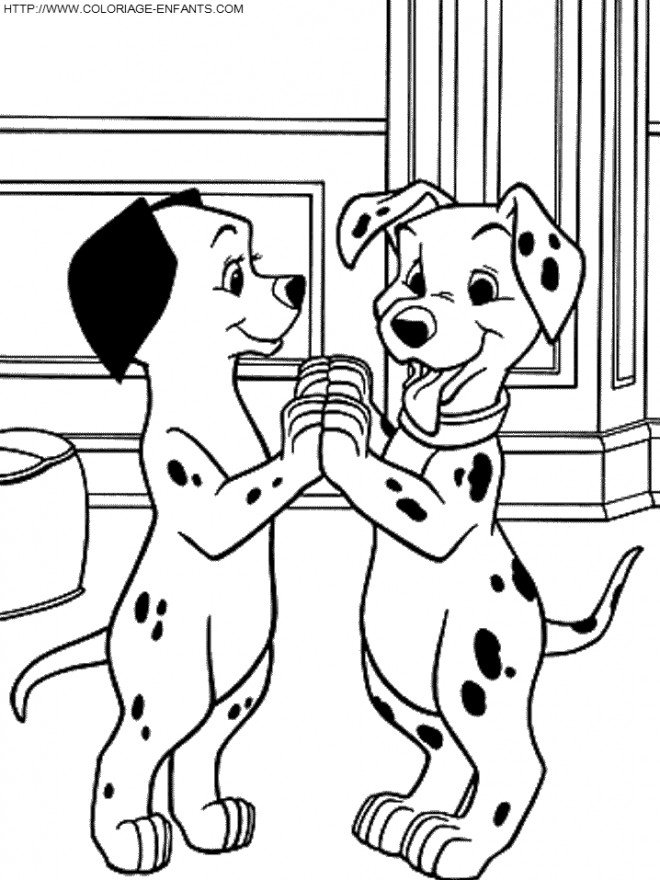 Coloriage de Lucky et Penny