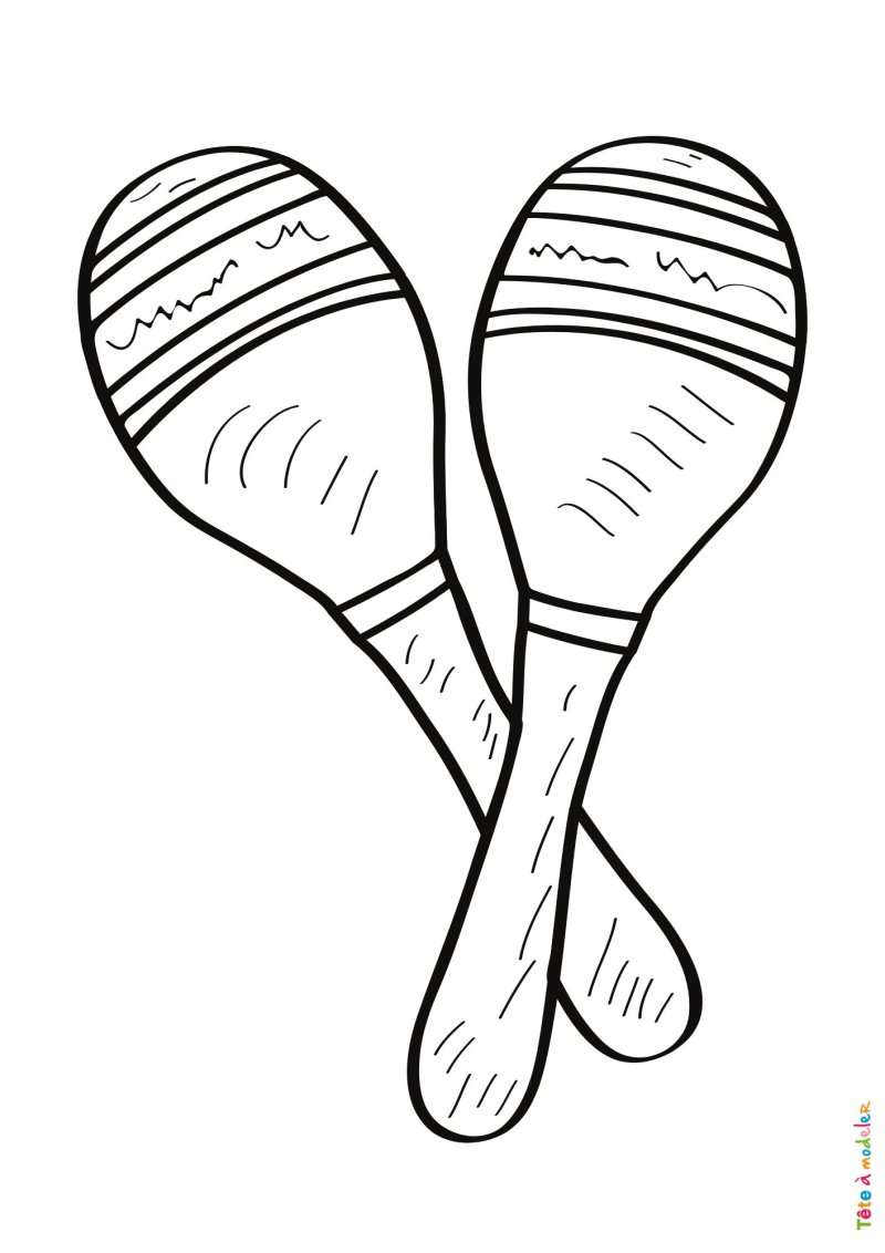 Coloriage de maracas