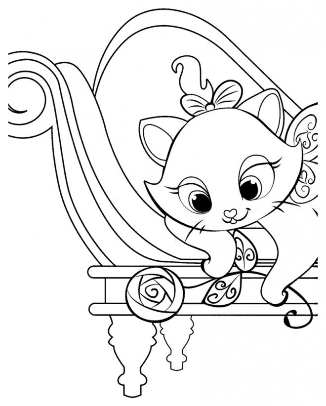 Coloriage de Marie qui joue