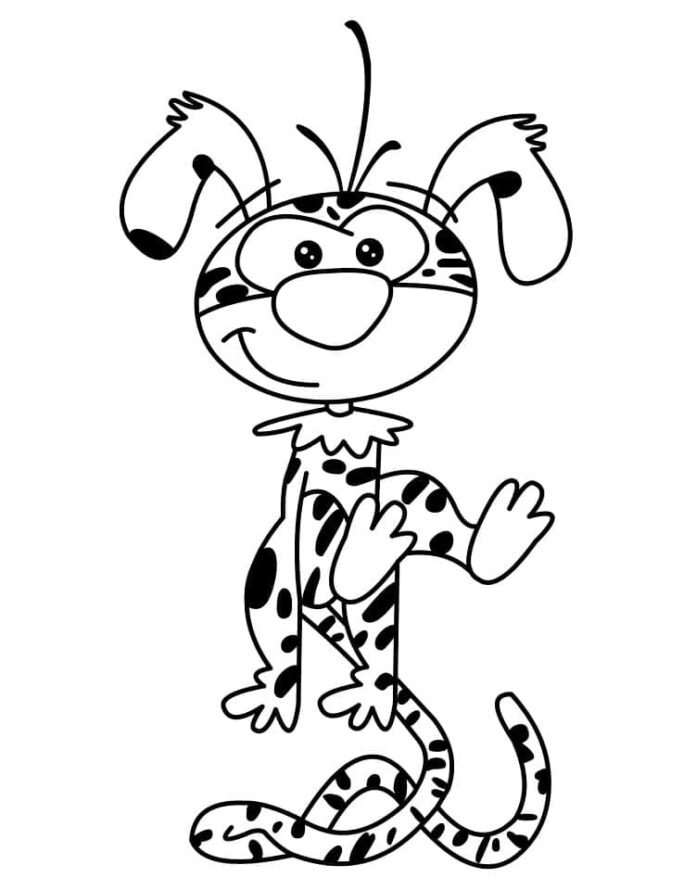 Coloriage de Marsupilami original