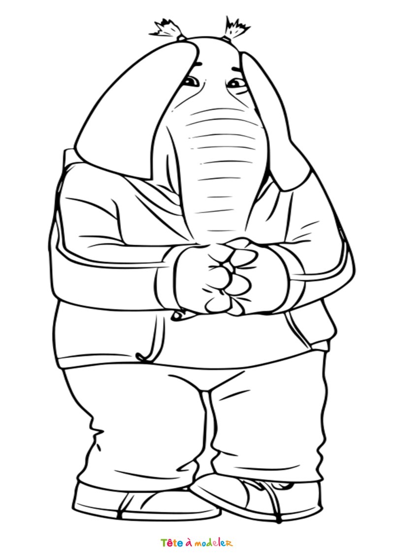 Coloriage de Meena facile
