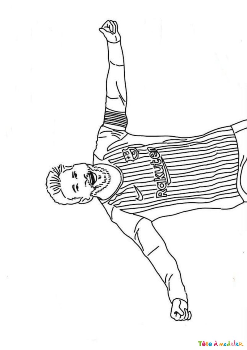 Coloriage de Messi facile