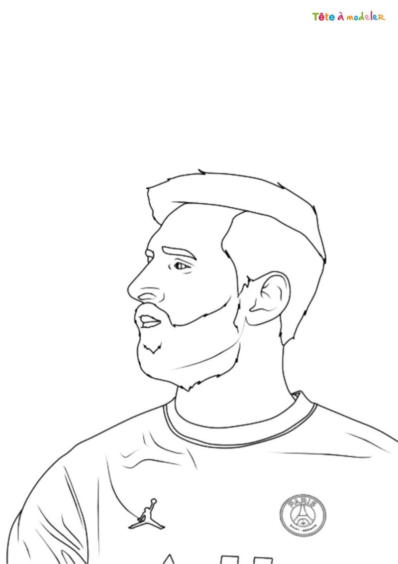 Coloriage de Messi gratuit
