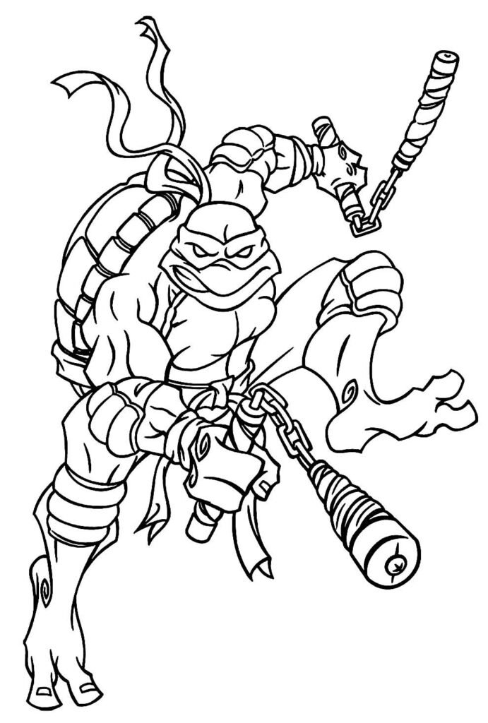 Coloriage de Micheangelo à imprimer 