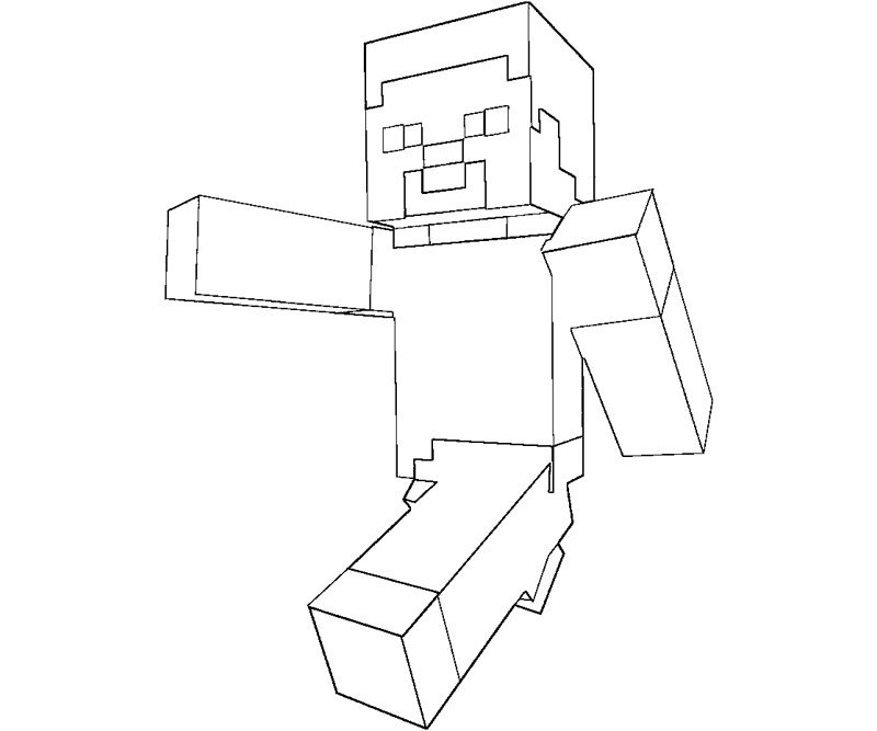 Coloriage de Minecraft facile