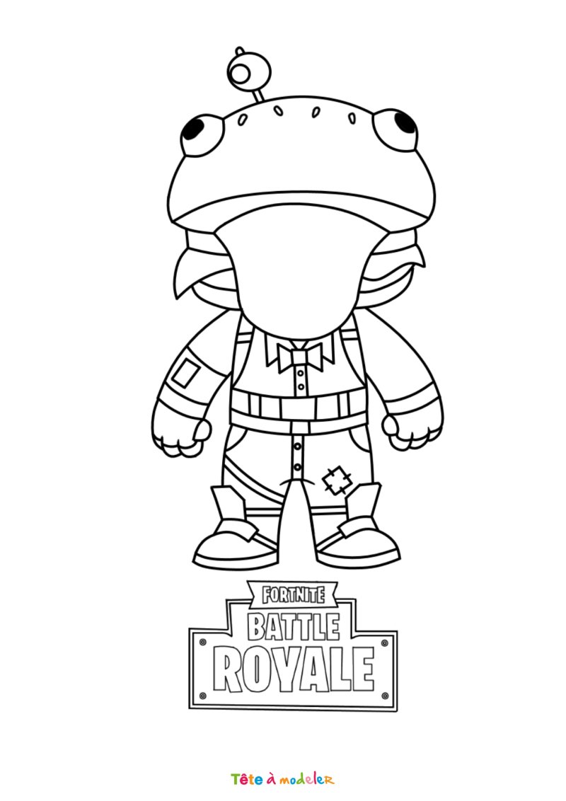 Coloriage de Mini Frog de Fortnite
