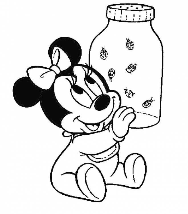 Coloriage de Minnie bébé 