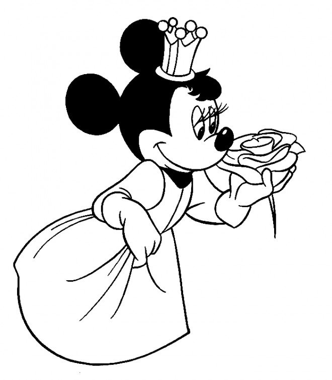 Coloriage de Minnie princesse