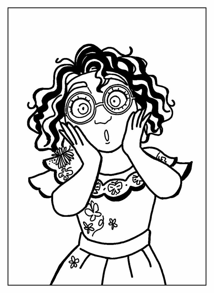Coloriage de Mirabel Madrigal d'Encanto