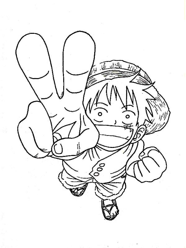 Coloriage de Monkey D. Luffy