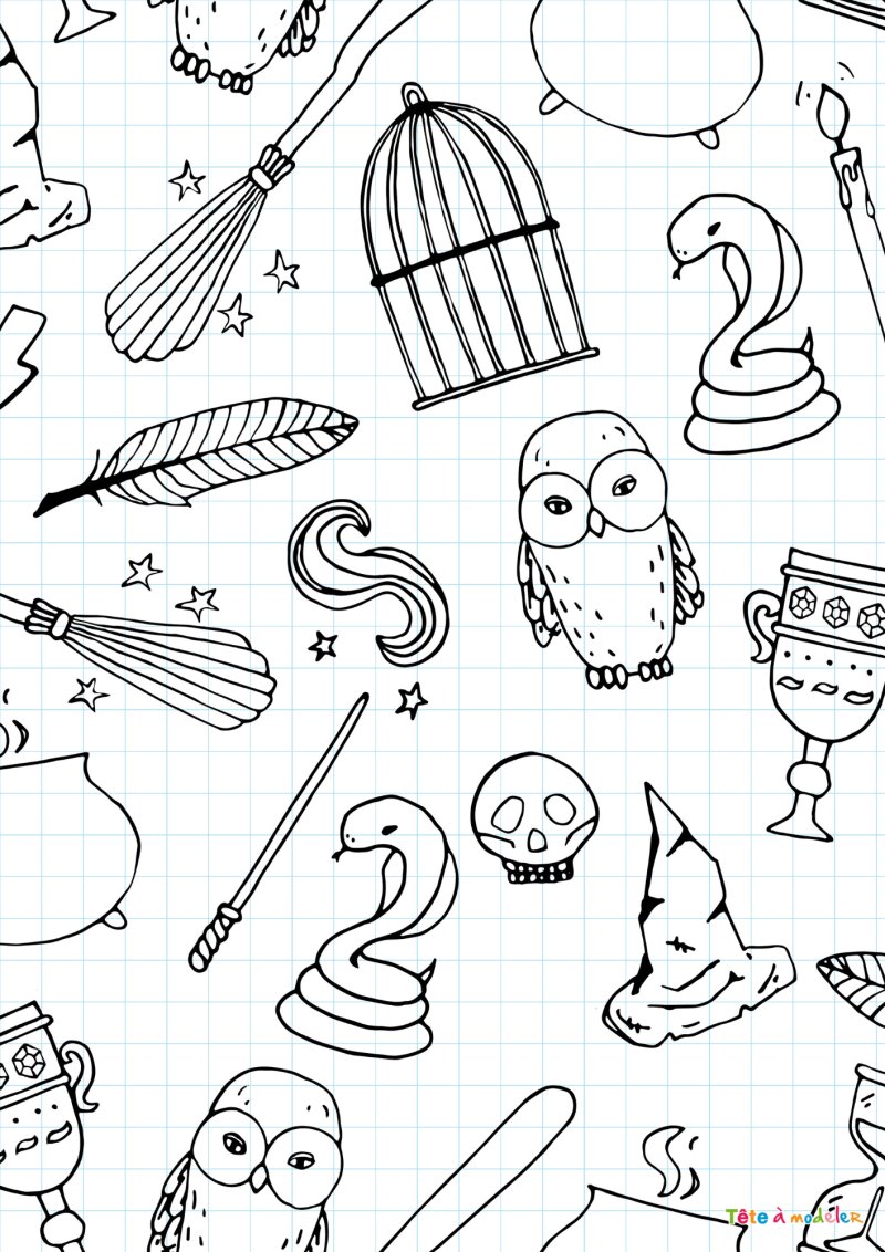 Coloriage de motifs d'Harry Potter