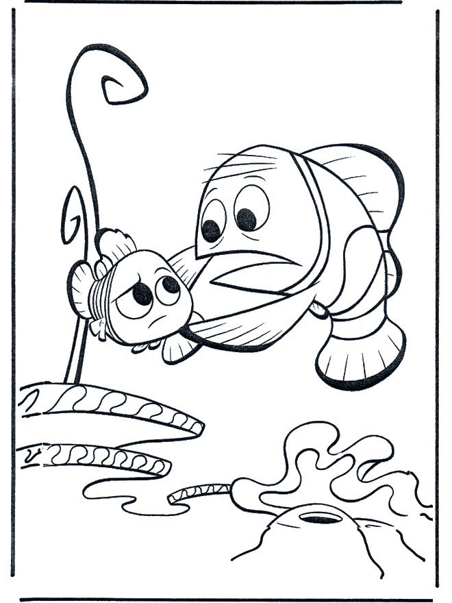 Coloriage de Némo facile