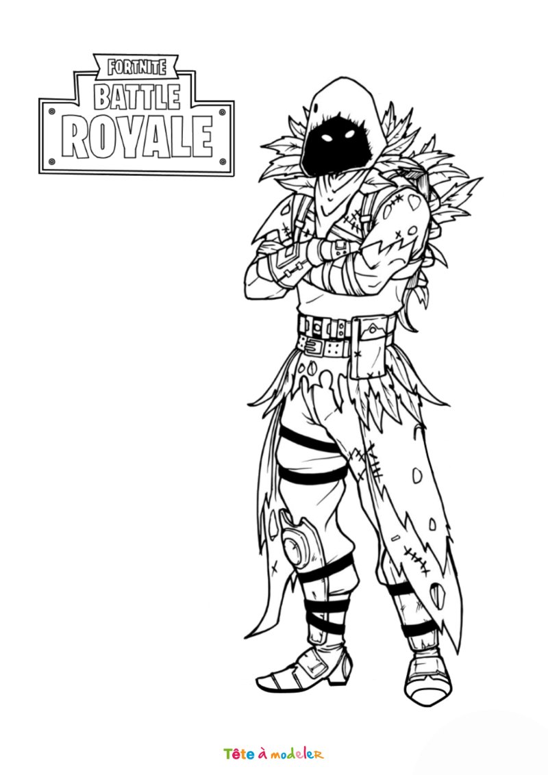 Coloriage de Nevermore Soldier de Fortnite