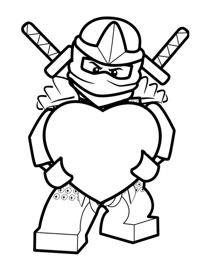 Coloriage de Ninjago amoureux