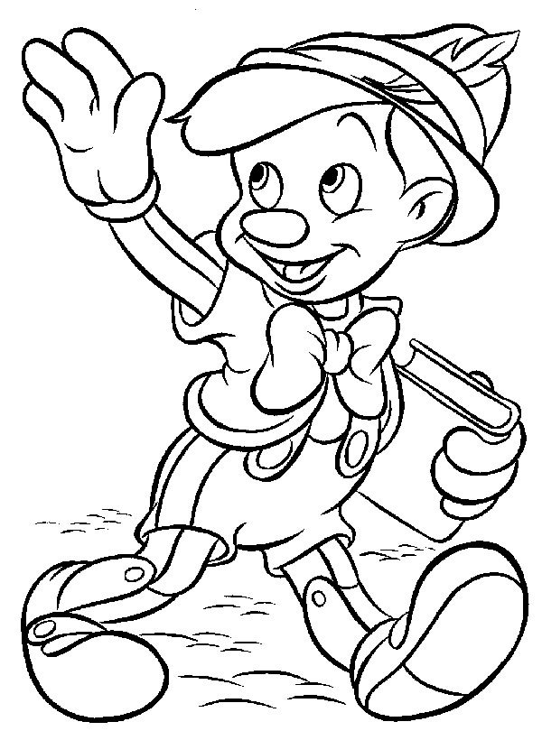Coloriage de Pinocchio à imprimer