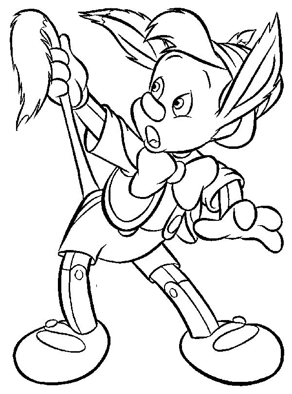 Coloriage de Pinocchio qui se transforme en âne