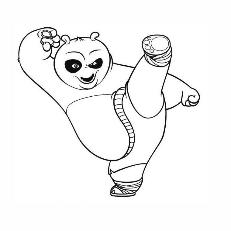 Coloriage de Po Kung Fu Panda